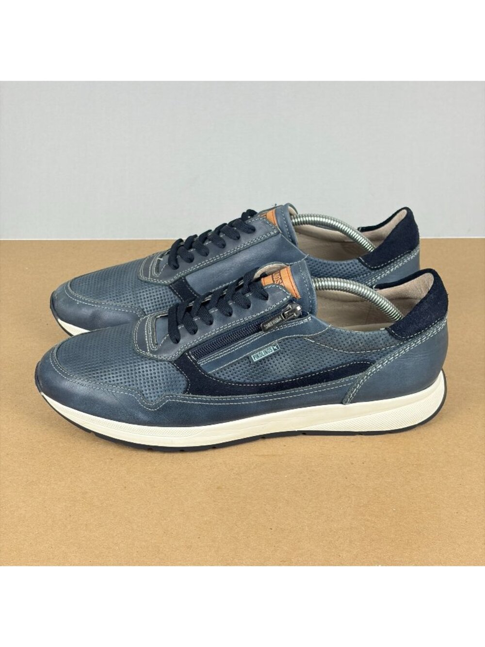 Pikolinos Getafe Leather Casual Sneakers Mens 10/10.5 EU 44 Blue Lace Up
